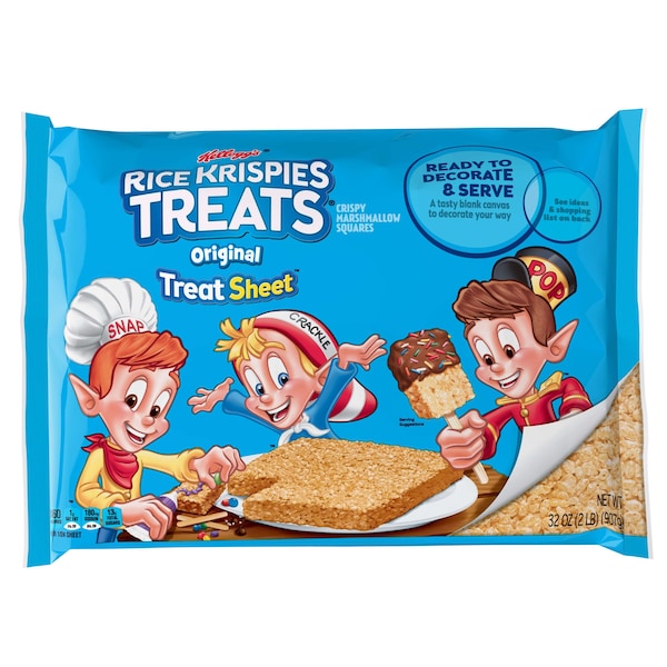 Kellogg's Kellogg's Rice Krispies Lámina de Dulce Original 32 oz., Paquete de 5 - 3800026532