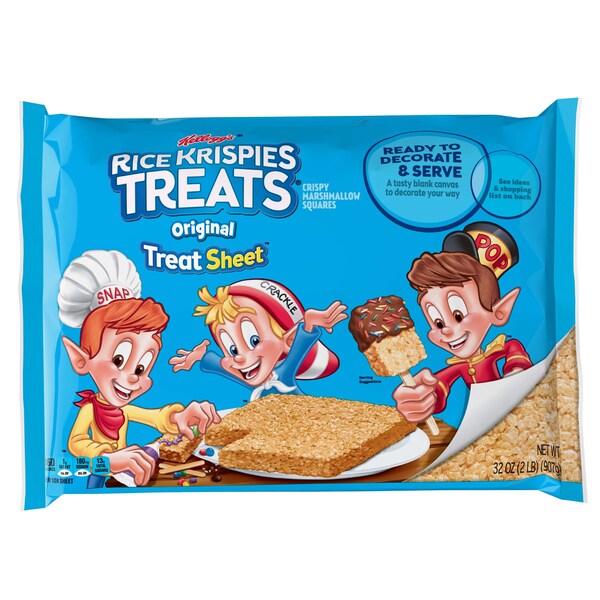 Kellogg's Kellogg's Rice Krispies Lámina de Dulce Original 32 oz., Paquete de 5 - 3800026532