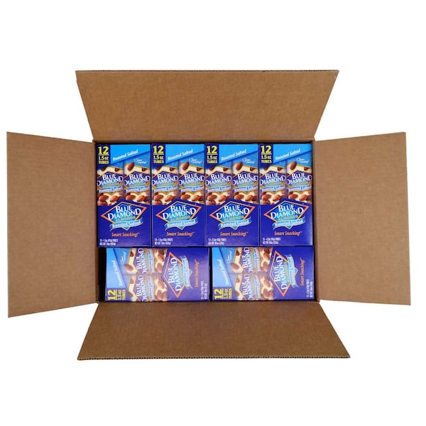 Almendras Azules Blue Diamond Tostadas y Saladas 1.5 oz., paquete de 144 - 05180
