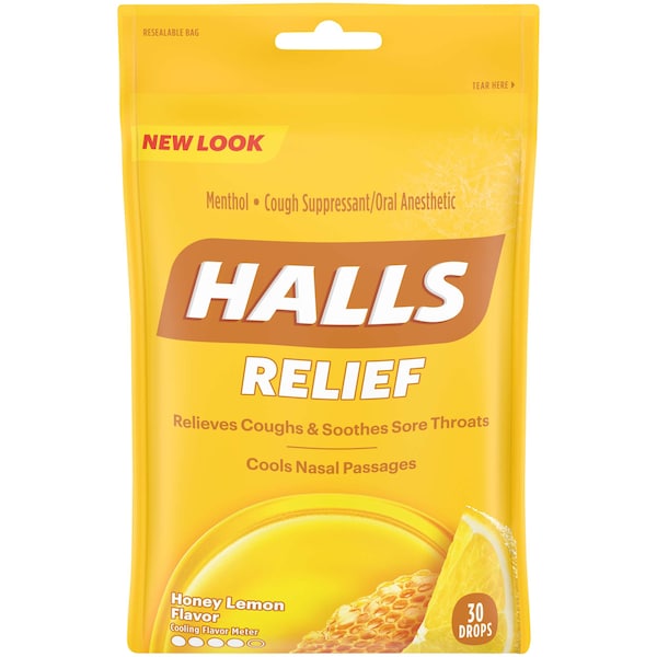 Halls Halls Pastilla para la Tos de Miel y Limón 30 Unidades, PK48 - 62183