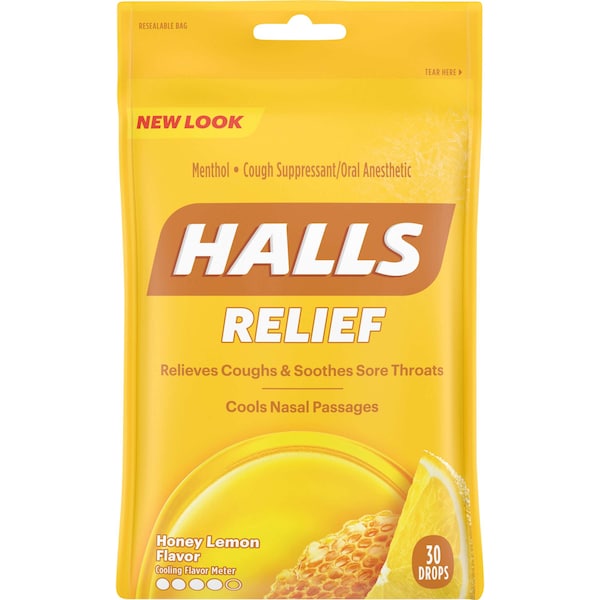 Halls Halls Pastilla para la Tos de Miel y Limón 30 Unidades, PK48 - 62183