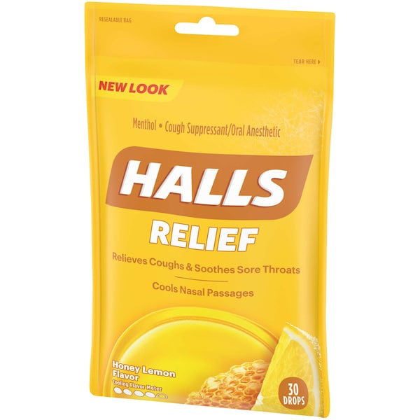 Halls Halls Pastilla para la Tos de Miel y Limón 30 Unidades, PK48 - 62183
