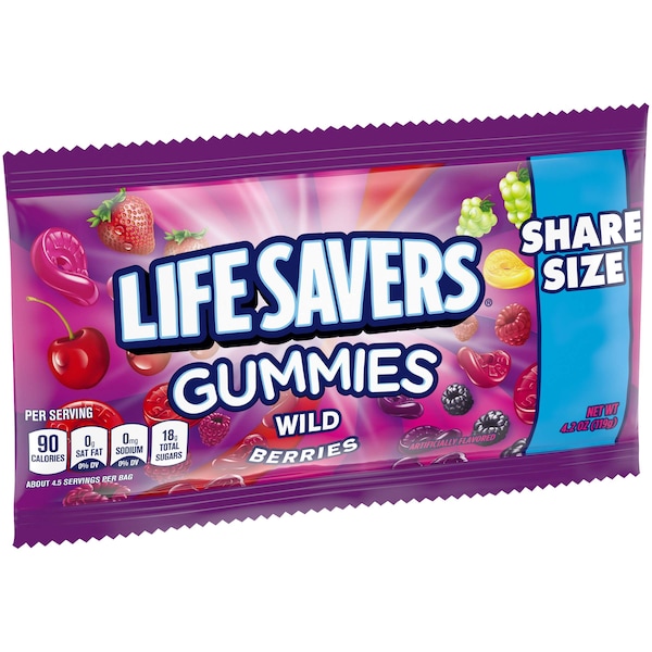 Salvavidas Salvavidas Tamaño Compartido Gomitas Sabor Baya Silvestre 4.2 oz. Bolsa, PK90 -301266