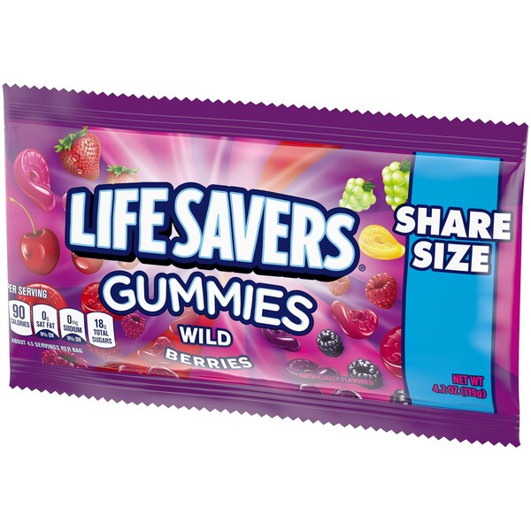 Salvavidas Salvavidas Tamaño Compartido Gomitas Sabor Baya Silvestre 4.2 oz. Bolsa, PK90 -301266