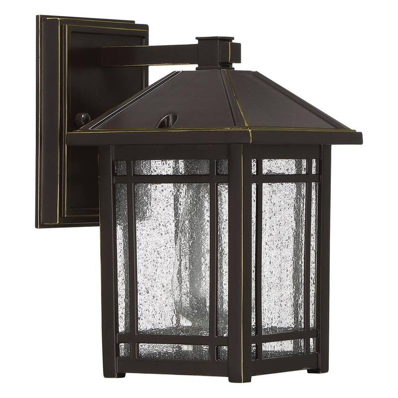 Lámpara de pared exterior Quoizel Cedar Point de 1 luz en bronce - CPT8406PN