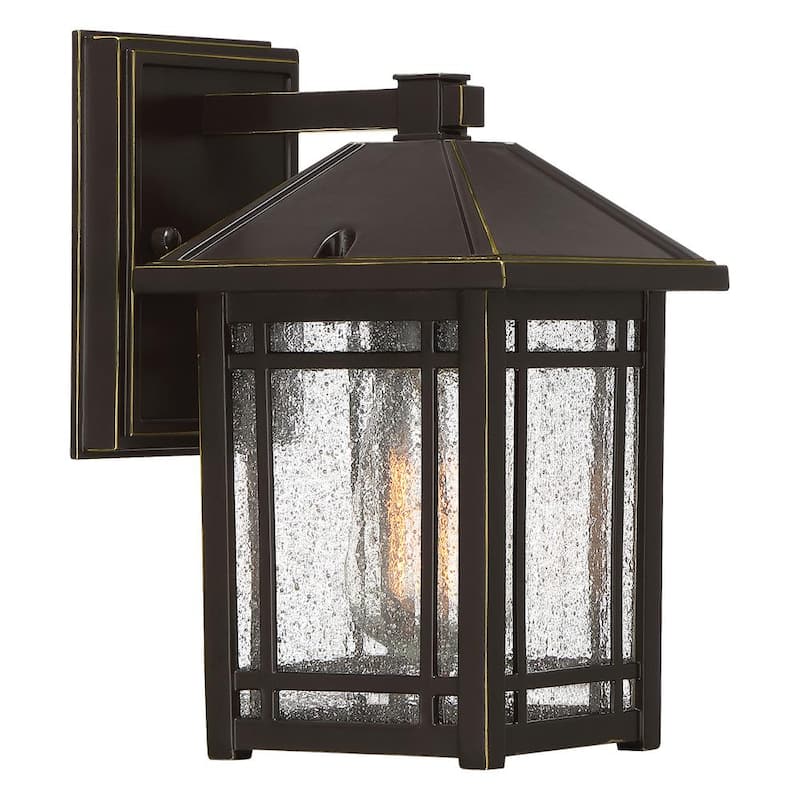 Lámpara de pared exterior Quoizel Cedar Point de 1 luz en bronce - CPT8406PN