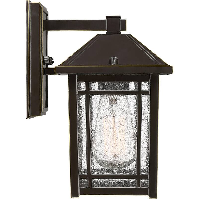 Lámpara de pared exterior Quoizel Cedar Point de 1 luz en bronce - CPT8406PN