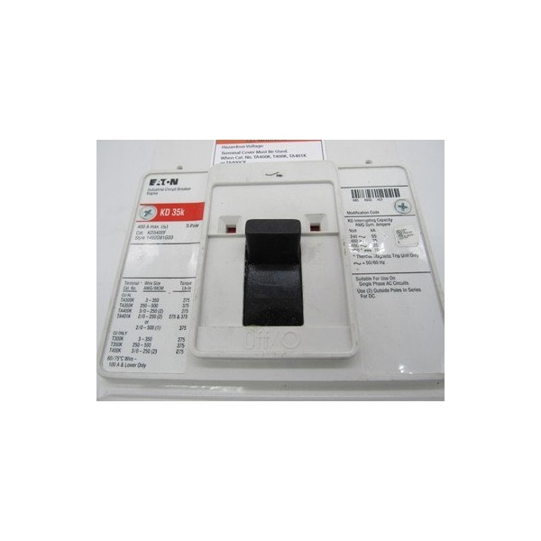 Eaton Molded Case Breakers MCCBs Main Breaker Kit 3P 400A 480V 50/60Hz EA 3 Phase - BKKD400T