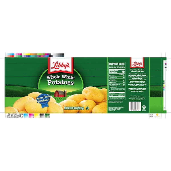 Papas enteras de lujo Libby's Libby's de 75 piezas 102 oz., Paquete de 6 - F003710096226