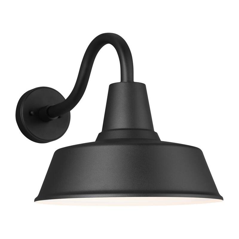 Luminaria de Granero de Generación de Iluminación con 1 Luz en Negro Mate, Moderna Linterna de Pared de Granja al Aire Libre de Tamaño Mediano - 8737401-12