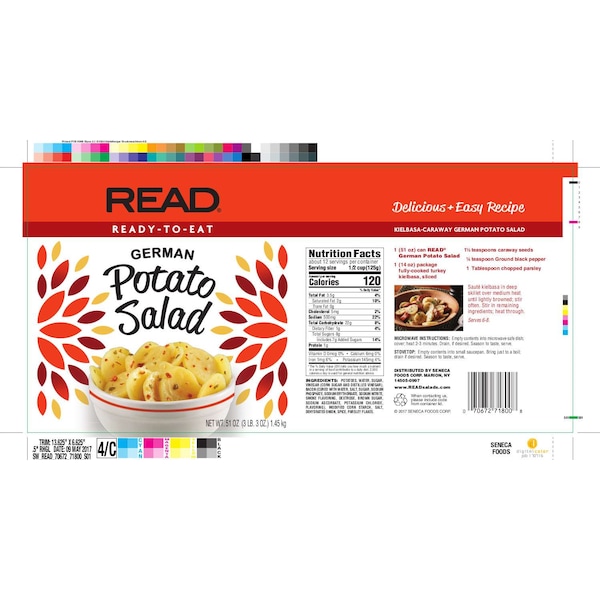 Leer Ensalada de Papa Alemana. Etiqueta 51 oz., PK6 - F007067291800.
