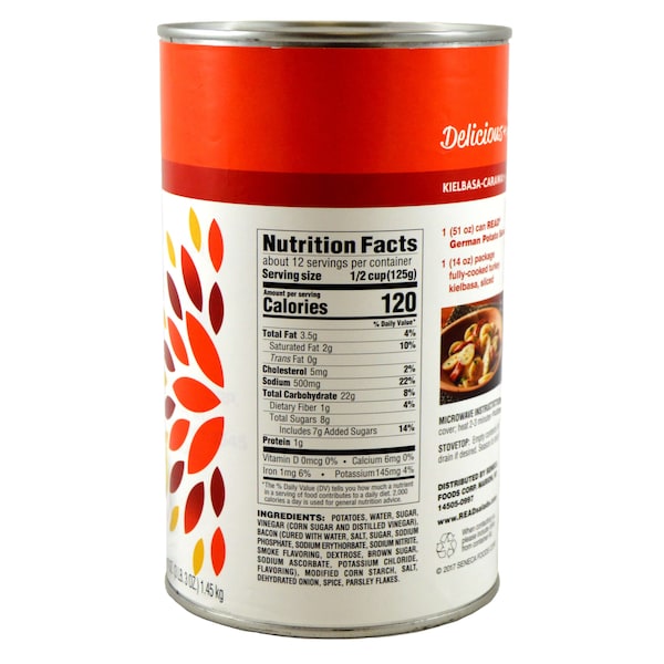 Leer Ensalada de Papa Alemana. Etiqueta 51 oz., PK6 - F007067291800.