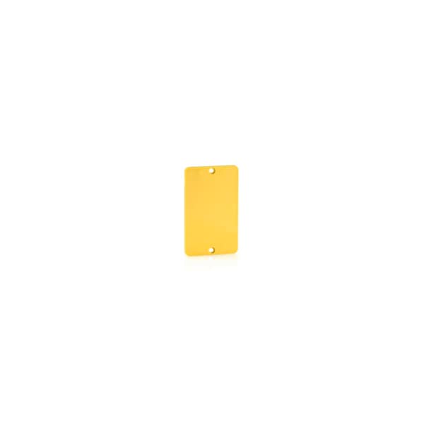 Leviton Power Distribution Units Pdus Outlet Box Cover Single Blank Yellow - 3054-Y