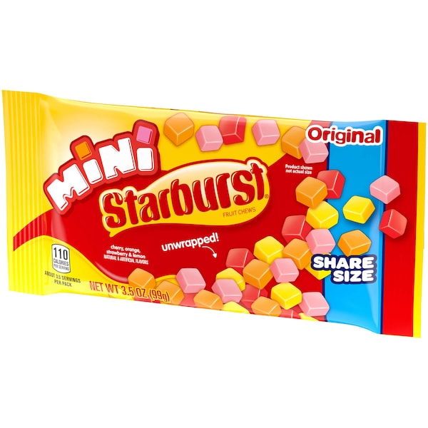 Starburst Original Desenvuelto Dulces de Fruta masticables Bolsa de 3.5 oz., paquete de 90 - 349026