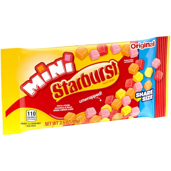 Starburst Original Desenvuelto Dulces de Fruta masticables Bolsa de 3.5 oz., paquete de 90 - 349026