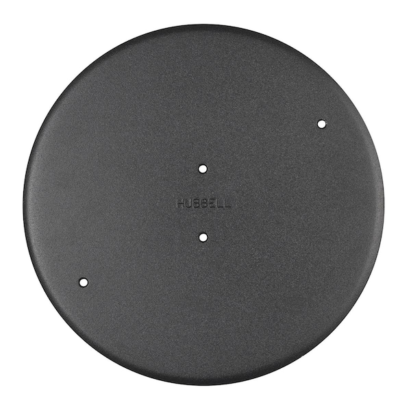 Hubbell Wiring Device-Kellems Electrical Box Cover, Round, Aluminum, Abandonmant Cover - S1R10ADMTBK