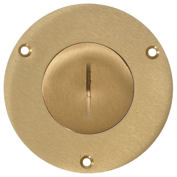 Hubbell Wiring Device-Kellems Electrical Box Cover, 1 Gang, Round, Aluminum - S3325