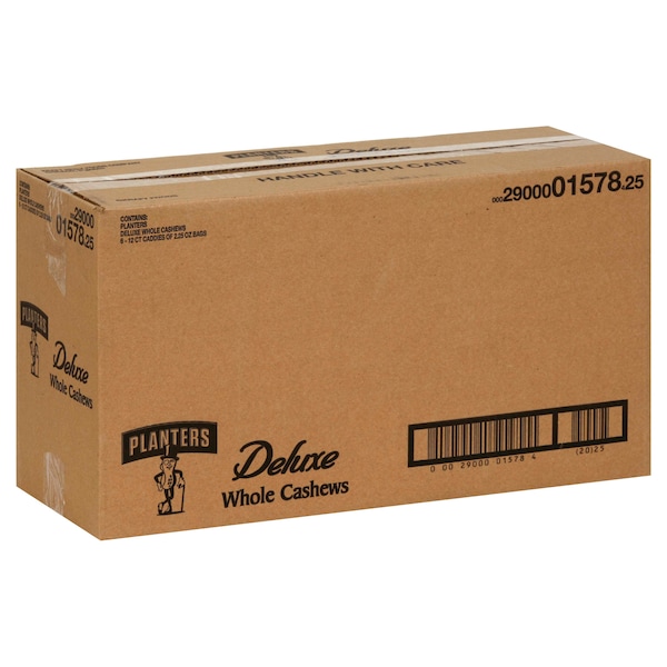 Tubo de 2.25 oz de Cacahuates Deluxe Cashews de Kraft Planters, PK72 - 00029000015784
