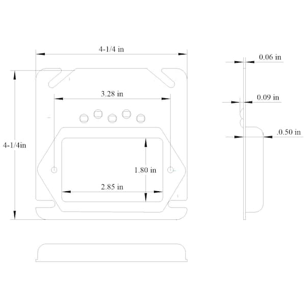 Mulberry Electrical Box Cover, Square, Steel, Raised Cover - 11250
