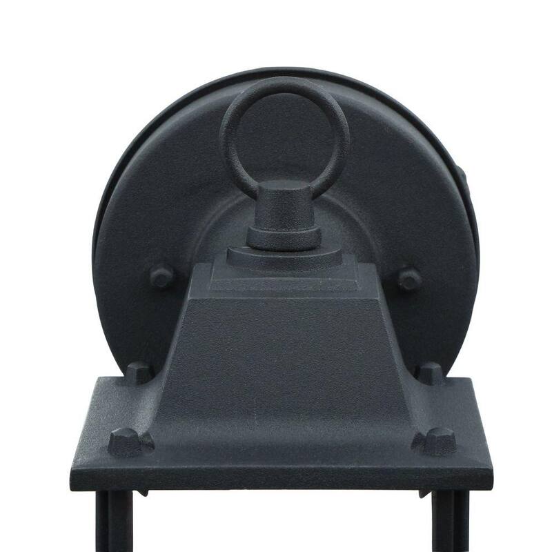 Lámpara de pared con luz LED integrada de Hampton Bay de 8.375 pulgadas en negro para uso en exteriores (Paquete de 2) - HB7002-05-2