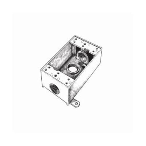 Mulberry Electrical Box, 19 cu in, Outlet Box Type, 1 Gang, Aluminum, Rectangular Shape - 30203B