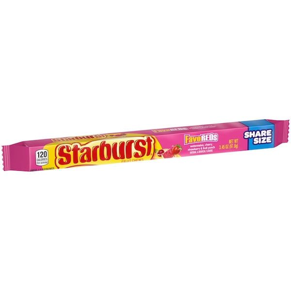 Starburst Favereds Dulce de Fruta con Masticable, 3.45 oz., PK144 - 282807