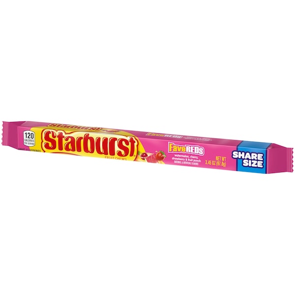 Starburst Favereds Dulce de Fruta con Masticable, 3.45 oz., PK144 - 282807