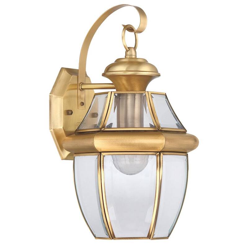 Quoizel Newbury Linterna de Pared para Exteriores de Latón de 1 Luz - NY8316B
