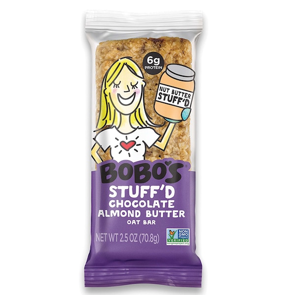 Barras de Avena Bobo's Barra Rellena de Mantequilla de Almendra y Chocolate de 2.5 oz., PK48 - 133-D