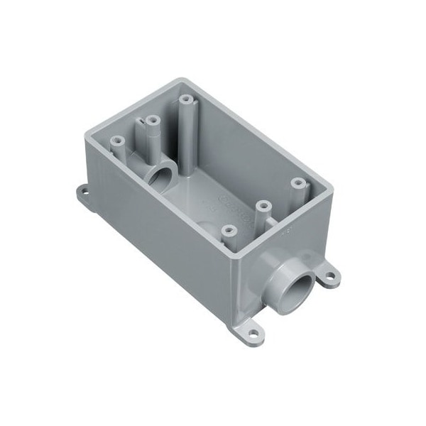 Abb Electrical Box, 18 cu in, FSC Box Type, 1 Gang, PVC - E981DFN-CTN