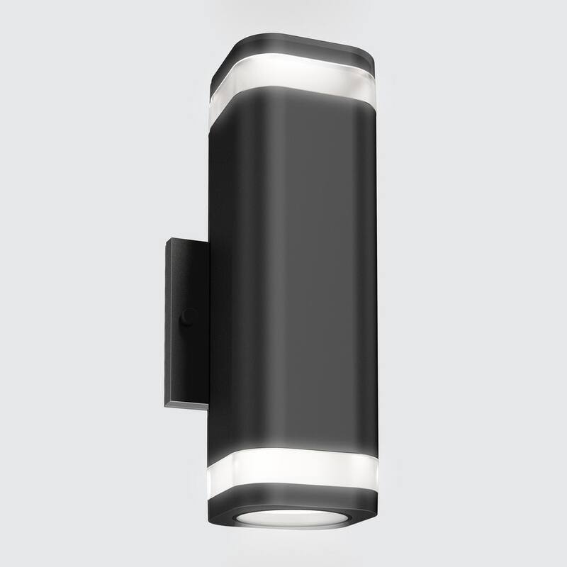 Artika Stark Negro Moderno Inteligente de Anochecer a Amanecer Linterna de Luz Integrada LED para Garaje y Porche con Cableado Duro - APLIQUE DE FAROL - OUT-STW-C