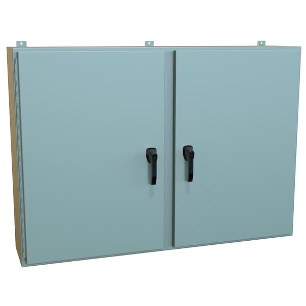 Hammond Steel Electrical Enclosures, 42 in H, 12 in D, 60 in W, NEMA 4, Hinged - HN4WM426012GY