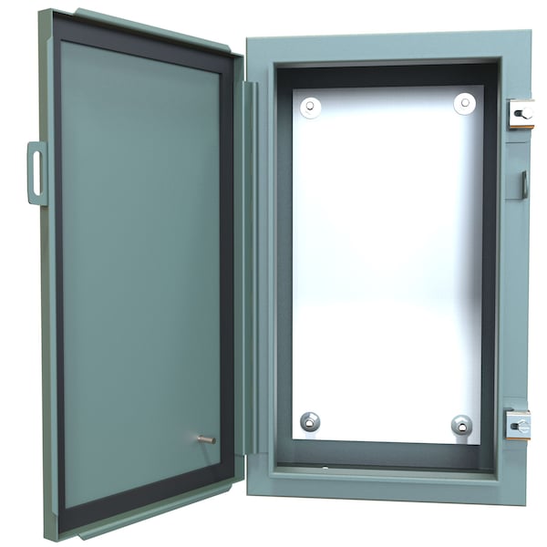 Hammond Steel Electrical Enclosures, 20 in H, 6 in D, 12 in W, NEMA 12, Hinged - 1418CA6