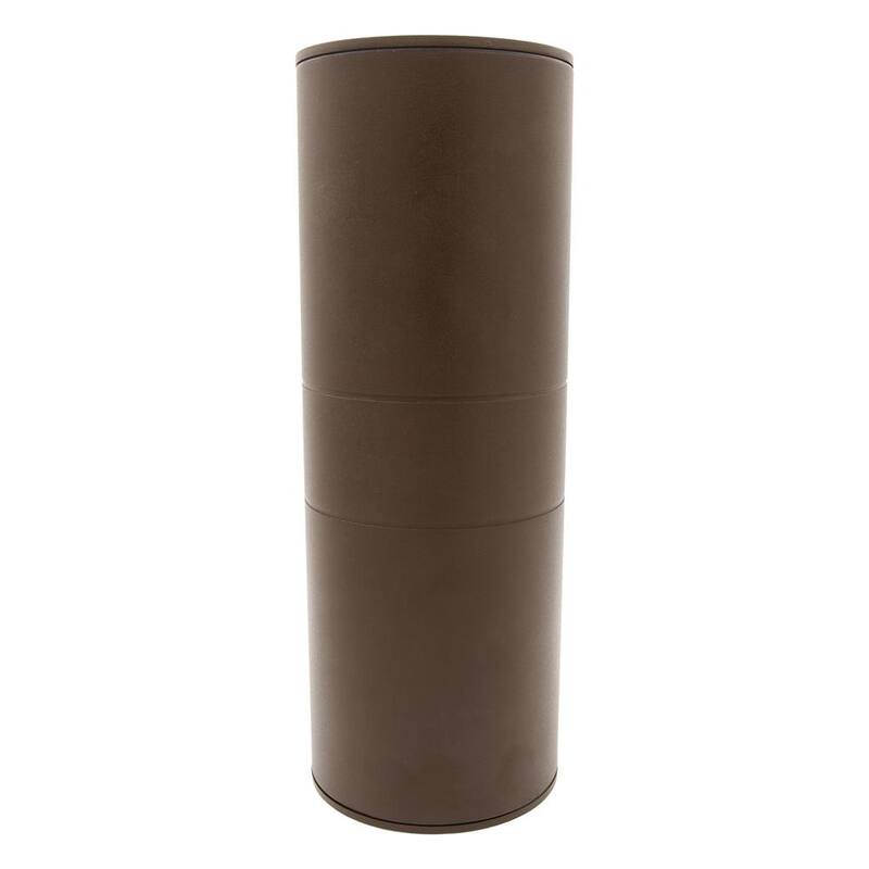 Luz de cilindro de pared LED exterior Maxxima Brown con luz de brazo hacia arriba y hacia abajo - MEL-26100BW