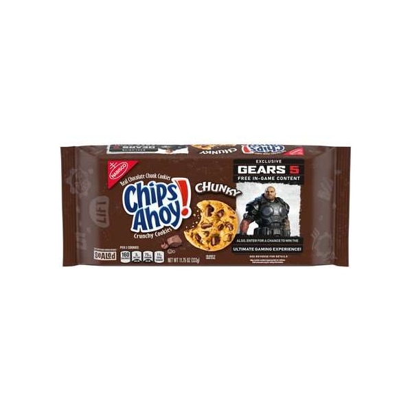 ¡Galletas Chips Ahoy! Galletas con trozos de chocolate Chips Ahoy Chunky de Nabisco 11.75 oz., Paquete de 12 - 03221