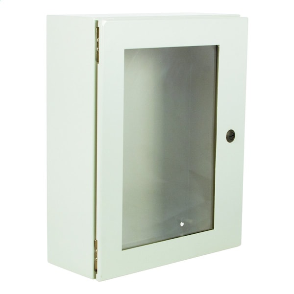Wiegmann Carbon Steel Electrical Enclosures, 24 in H, 12 in D, 24 in W, NEMA 4, 12, Hinged - N412242412WC