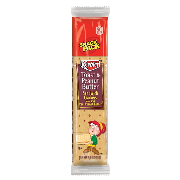 Galletas Keebler Toast y mantequilla de cacahuate en bolsa de 1.8 onzas - 21166