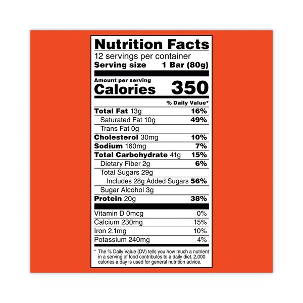 Barra de proteína de suero de leche con chispas de chocolate Gatorade Recover, 28 oz, paquete de 12, 12 unidades - 10432