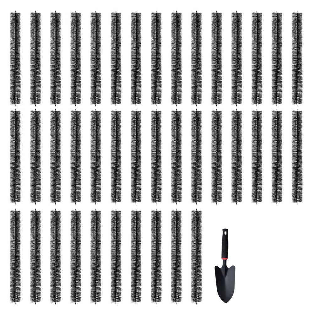 VEVOR Gutter Brush, 120 Feet Total Length 4.33 inch Diameter Gutter Cleaning Tools, Ground-Level Gutter Brush Leaf Guard for 5 Inch Gutters, Easily Clear roof Leaves and Debris, 40 Pack - TGMS433INCH4SIK5TV0