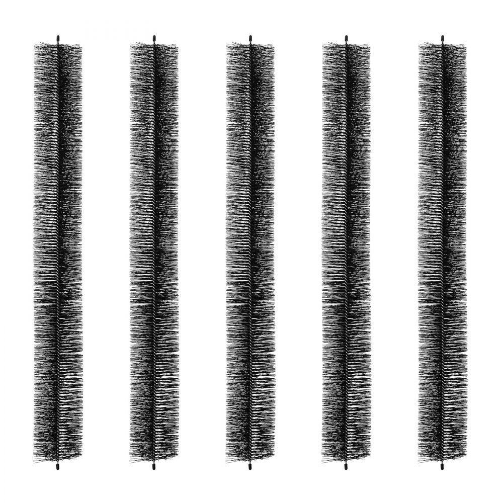 VEVOR Gutter Brush, 15 Feet Total Length 4.33 inch Diameter Gutter Cleaning Tools, Ground-Level Gutter Brush Leaf Guard for 5 Inch Gutters, Easily Clear roof Leaves and Debris, 5 Pack - TGMS433INCH5J5L94V0