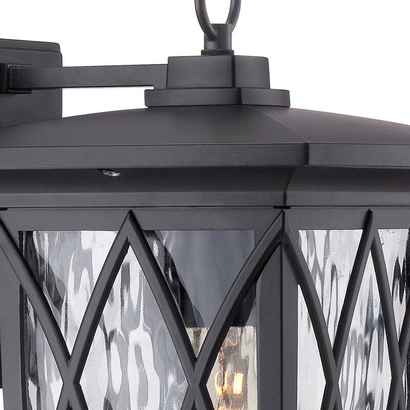 Lámpara de pared exterior negra Quoizel Grover de 1 luz - GVR8408K