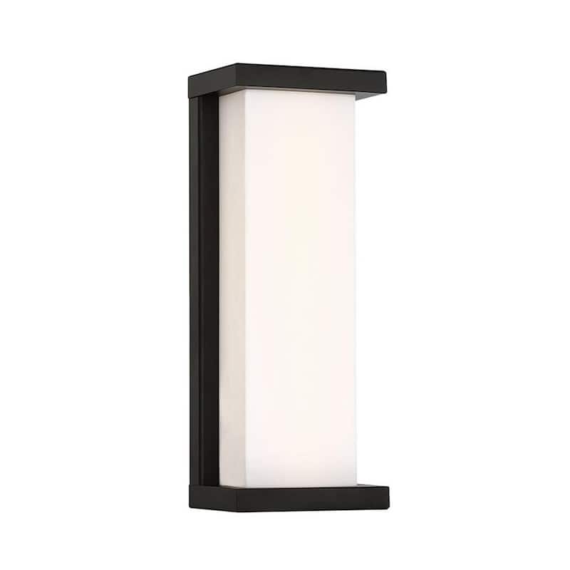 Aplique de pared exterior LED integrado en negro de 14 pulgadas, 3000K - WS-W47814-BK de WAC Lighting.