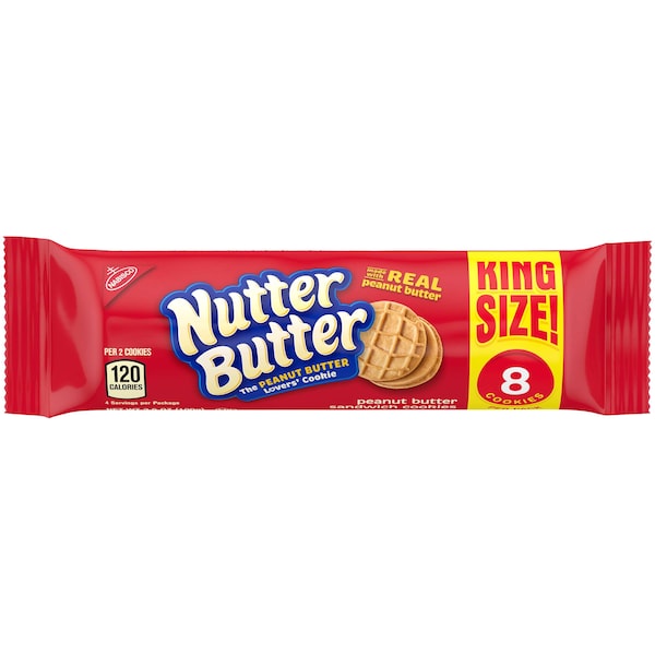 Galletas Nutterbutter de tamaño King Size de Nabisco, 8 galletas, PK20 - 05088