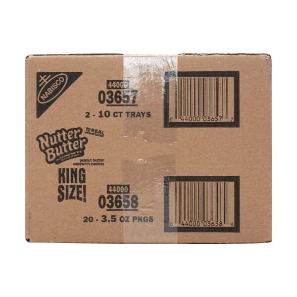 Galletas Nutterbutter de tamaño King Size de Nabisco, 8 galletas, PK20 - 05088