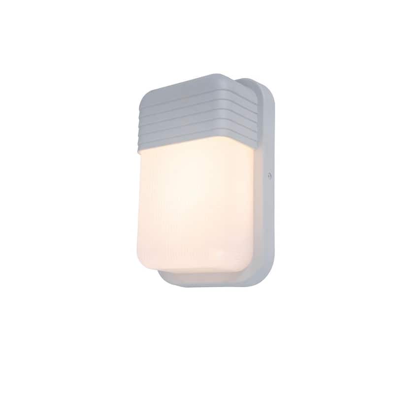 Lámpara de pared bulkhead LED integrada para exteriores LUTEC Coastal Coronado White - 6381703331