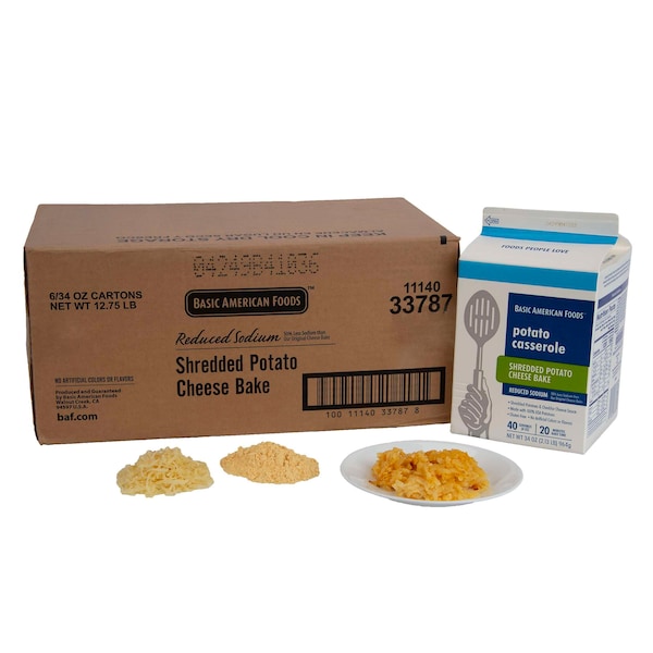 Baf Serie Sabrosa Papas y Queso Rallado Bajo en Sodio Horneado en caja de 34 oz, Paquete de 6 - 33787