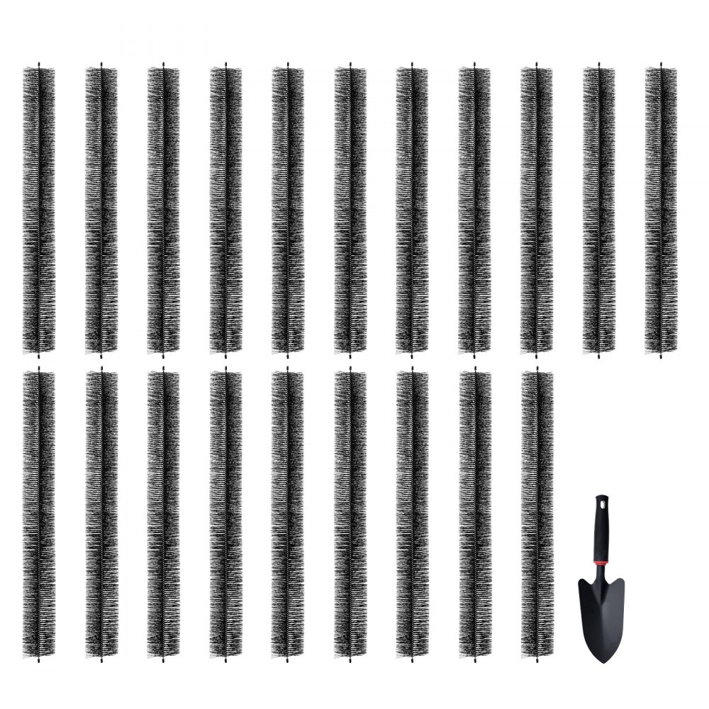 VEVOR Gutter Brush, 60 Feet Total Length 4.33 inch Diameter Gutter Cleaning Tools, Ground-Level Gutter Brush Leaf Guard for 5 Inch Gutters, Easily Clear roof Leaves and Debris, 20 Pack - TGMS433INCH2IMFCUV0