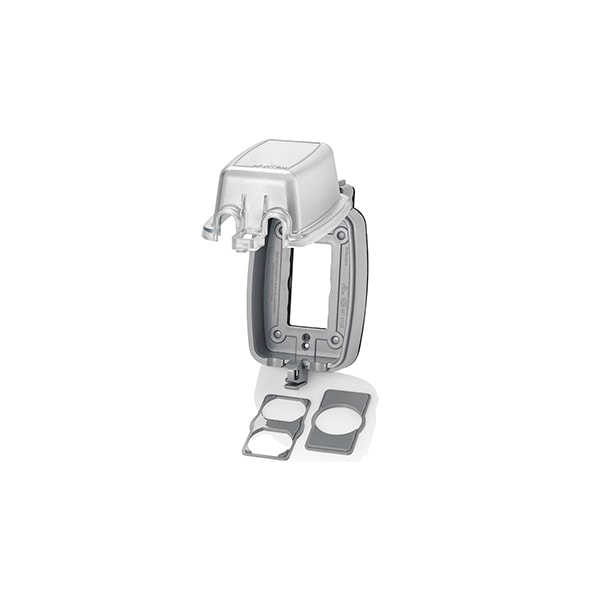 Leviton Electrical Box Cover, 1 Gang, Polycarbonate, GFCI Receptacle Cover - 5980-UCL