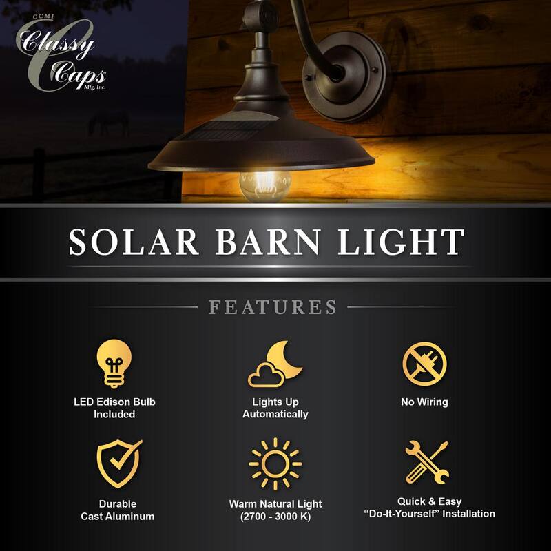 Aplique automático de bronce oscuro para exterior con energía solar y batería - SBL738
