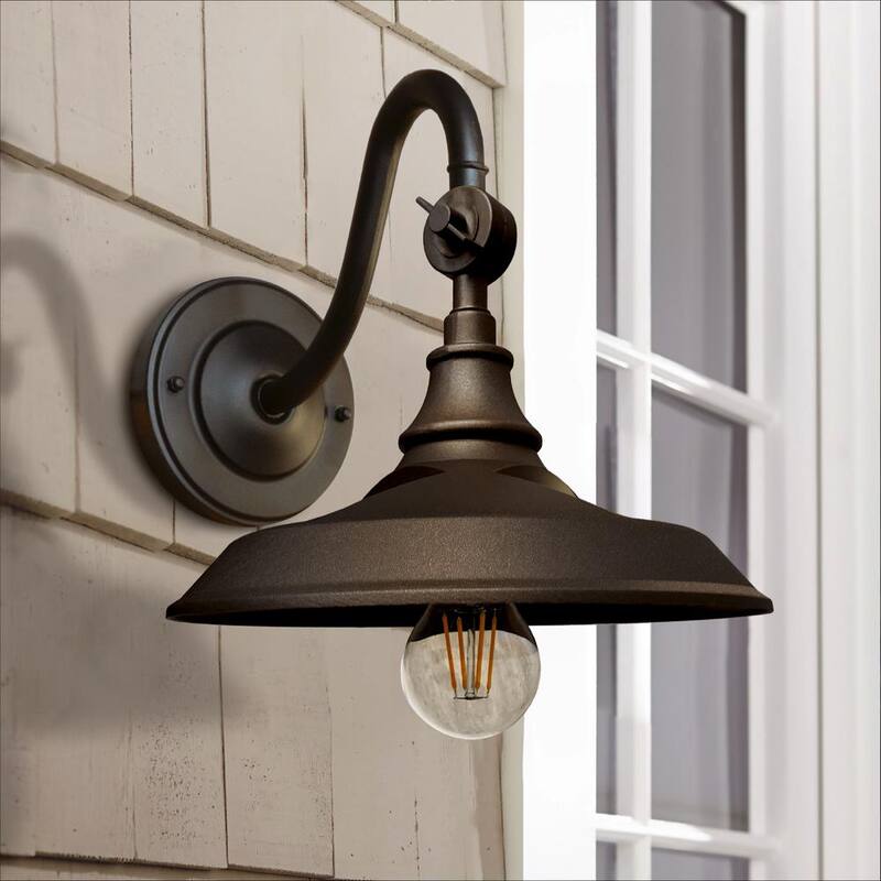 Aplique automático de bronce oscuro para exterior con energía solar y batería - SBL738